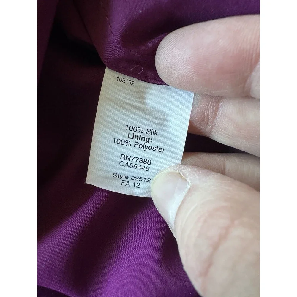 NWT J Crew Sz 4 Taryn Silk Chiffon Strapless Sweetheart Plum Mini Dress 22512